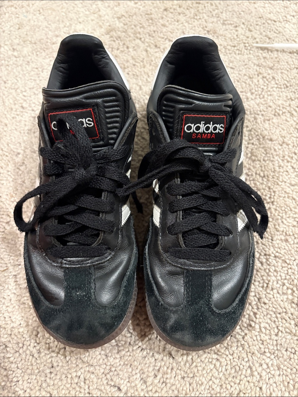 adidas Samba kids Black Leather & Suede Sneaker